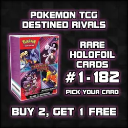 Pokemon TCG Destined Rivals Rare Holo Cards - Buy 2, Get 1 Free - Image 1