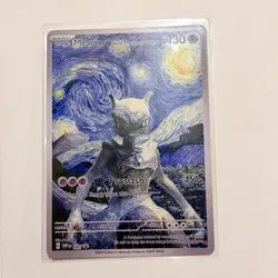 Pokemon Mewtwo Starry Night Van Gogh Beautiful Moon ACG Star Trading Card - NM - Image 1