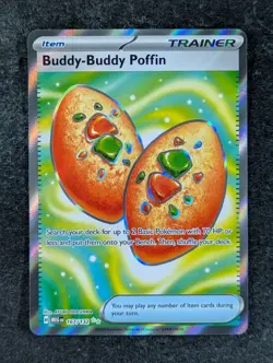 2025 Pokemon BUDDY-BUDDY POFFIN #167/132 Mega Evolution Ultra Rare Holo ENG - Image 1