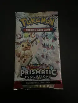 22.34g VERY HEAVY Prismatic Evolutions Pokemon Sealed Booster Pack New - Image 2