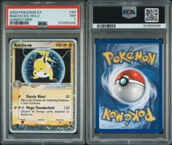 2003 POKEMON EX SANDSTORM #98 RAICHU EX-HOLO PSA 7 - Image 3