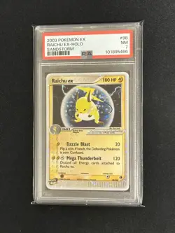 2003 POKEMON EX SANDSTORM #98 RAICHU EX-HOLO PSA 7 - Image 4