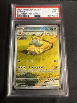 Pokemon TCG Grotle 164/162 Temporal Forces Holo Illustration Rare PSA 9 - Image 1