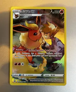 Pokemon Flareon Ultra Rare SWSH09: Brilliant Stars Trainer Gallery TG01/TG30 - Image 1