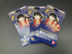 One Piece English TCG Romance Dawn (OP-01) Sleeved Booster Pack x Qty 3 - Image 1