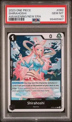 2023 ONE PIECE Awakening New Era SHIRAHOSHI #082 PSA 10 Gem Mint - Image 1