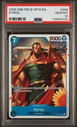 2025 One Piece OP10 EN Kyros PSA 10 GEM Extended Art SUPER RARE #046 - Image 1