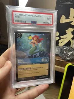 2023 Disney Lorcana EN 1 Ariel Gem MT PSA 9, Non Holo, TCG, CCG Whoseit Collect - Image 1
