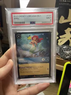 2023 Disney Lorcana EN 1 Ariel Gem MT PSA 9, Non Holo, TCG, CCG Whoseit Collect - Image 3