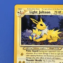 Pokemon TCG Light Jolteon Neo Destiny Card 48/105 Unlimited Uncommon MP - Image 4