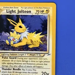 Pokemon TCG Light Jolteon Neo Destiny Card 48/105 Unlimited Uncommon MP - Image 5