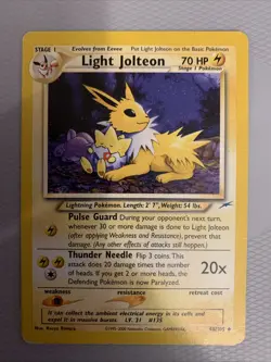 Pokemon TCG Light Jolteon Neo Destiny Card 48/105 - Image 1