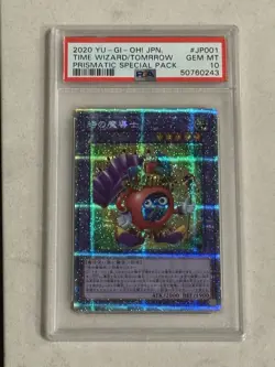 2020 Yu-Gi-Oh! Japanese Prismatic Special #JP001 Time Wizard Tomorrow PSA 10 - Image 1