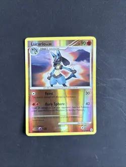 Pokemon TCG Lucario Diamond & Pearl 6/130 Reverse Holo Rare 2007 - LP - Image 1