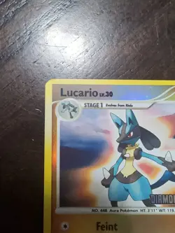 Pokemon TCG 2007 Lucario Reverse Holo Rare Diamond and Pearl 6/130 Stamped - Image 2