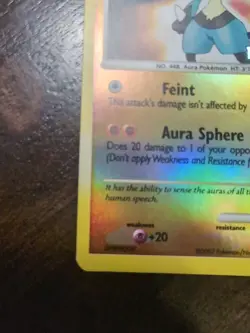 Pokemon TCG 2007 Lucario Reverse Holo Rare Diamond and Pearl 6/130 Stamped - Image 5