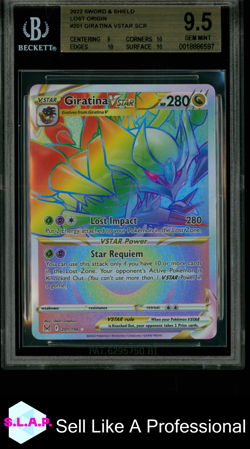 GIRATINA VSTAR SCR 2022 POKEMON SWORD AND SHIELD LOST ORIGIN 201 BGS 9.5 - Image 1