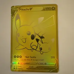 Pokemon Pikachu v SWSH145 Sword & Shield Black Star Promo Card NM Condition - Image 1