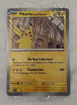 Pikachu At The Museum, Pokemon X Natural History Museum Jumbo Promo Pokemon Card - Image 1