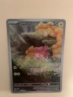 Paldean Fates Card Lot. Pawmi 226/091 + 010/091, 013/091, 019/091 Holos NM/Mint - Image 3