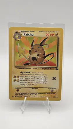 Pokemon TCG Raichu 29/62 Fossil Unlimited Non-Holo Card NM - Image 1