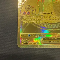 Mega Charizard X ex 130/094 Phantasmal Flames Gold Hyper Rare Pokemon Card - Image 5