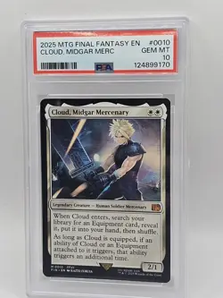 PSA 10 Cloud, Midgar Mercenary Final Fantasy VII MTG Regular - Image 1
