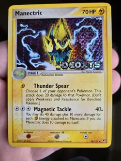 Manectric 38/107 Deoxys Stamped Stamp Reverse Holo Pokemon TCG Card 2005 - Image 1