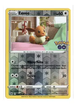 Eevee 054/078 Pokemon Go Reverse Holo Common Colorless TCG 2022 - Image 1