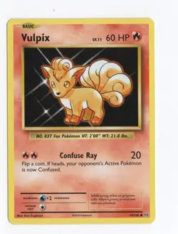 5X Lot Vulpix 14/108 Pokemon XY Evolutions Playset Common Fire TCG 2016 - Image 1