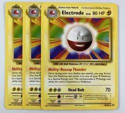 Electrode 40/108 (3X) Lot Pokemon XY Evolutions Rare Lightning TCG 2016 - Image 1