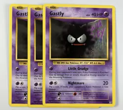 Gastly 47/108 (3X) Lot Pokemon XY Evolutions Common Psychic TCG 2016 - Image 1