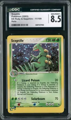 2003 Pokemon EX Ruby & Sapphire Sceptile Holo Rare 11/109 CGC 8.5 - Image 1