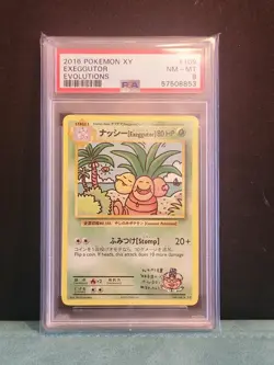 2016 POKEMON XY EVOLUTIONS #109 EXEGGUTOR PSA 8 - Image 1