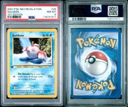 2001 POKEMON NEO REVELATION 1ST EDITION 45 GOLDEEN PSA 8 NEAR MINT-MINT - Image 3