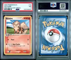 2004 POKEMON EX FIRE RED & LEAF GREEN 18 ARCANINE NEAR MINT PSA 7 - Image 3