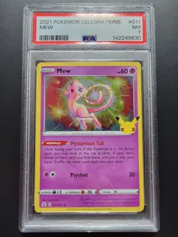 2021 POKEMON CELEBRATIONS #011 MEW PSA 7 Tcg - Image 1