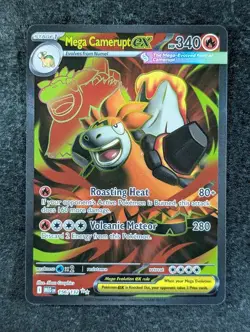 2025 Pokemon MEGA CAMERUPT EX #156/132 Mega Evolution Ultra Rare Holo English - Image 1
