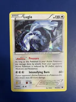 Lugia 78/124 Fates Cracked Ice Holo Fates Collide 2016 Pokemon TCG NM - Image 1