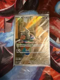 Pokemon TCG: Mimikyu SVP 075 Black Star Promo Holo English Sealed New - Image 1