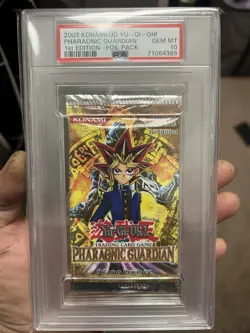 Yu-Gi-Oh! Pharaonic Guardian PGD 1st Edition Sealed Booster Pack PSA 10 - Image 1