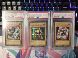 2003 Yu-Gi-Oh Duelists of the Roses Alpha, Beta, Gamma Magnet Warrior PSA Graded - Image 1