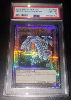 YU-GI-OH! PSA 10 Blue Eyes White Dragon Quarter Century KC01 Kaiba 25th Ultimate - Image 1