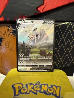 Pokemon TCG Arceus v SWSH204 Sword & Shield Promo Card Near Mint Condition - Image 1
