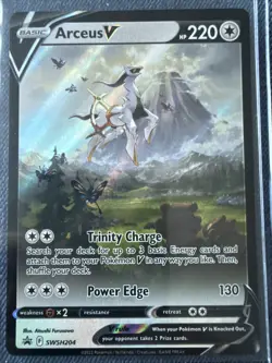 Pokemon TCG Arceus v SWSH204 Sword & Shield Promo Card Near Mint Condition - Image 1