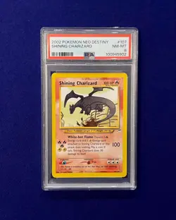 PSA 8 Shining Charizard #107 Neo Destiny 2002 Pokemon - Image 1