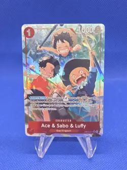 One Piece Carrying On His Will Ace & Sabo & Luffy OP13-007 Alternate Alt Art NM - Image 1