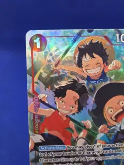 One Piece Carrying On His Will Ace & Sabo & Luffy OP13-007 Alternate Alt Art NM - Image 3