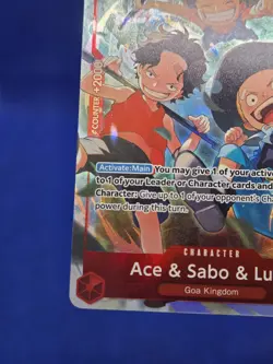One Piece Carrying On His Will Ace & Sabo & Luffy OP13-007 Alternate Alt Art NM - Image 5