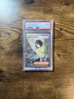 2023 POKEMON MEW EN-151 SPECIAL ILLUSTRATION RARE #203 ERIKA'S INVITATION PSA 10 - Image 1